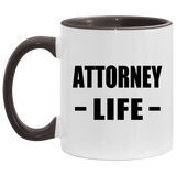 Attorney Life - 11oz Accent Mug Black