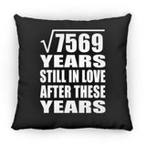 87th Anniversary Square Root of 7569 Years Still In Love - Throw Pillow Black