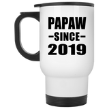 Papaw Since 2019 - White Travel Mug