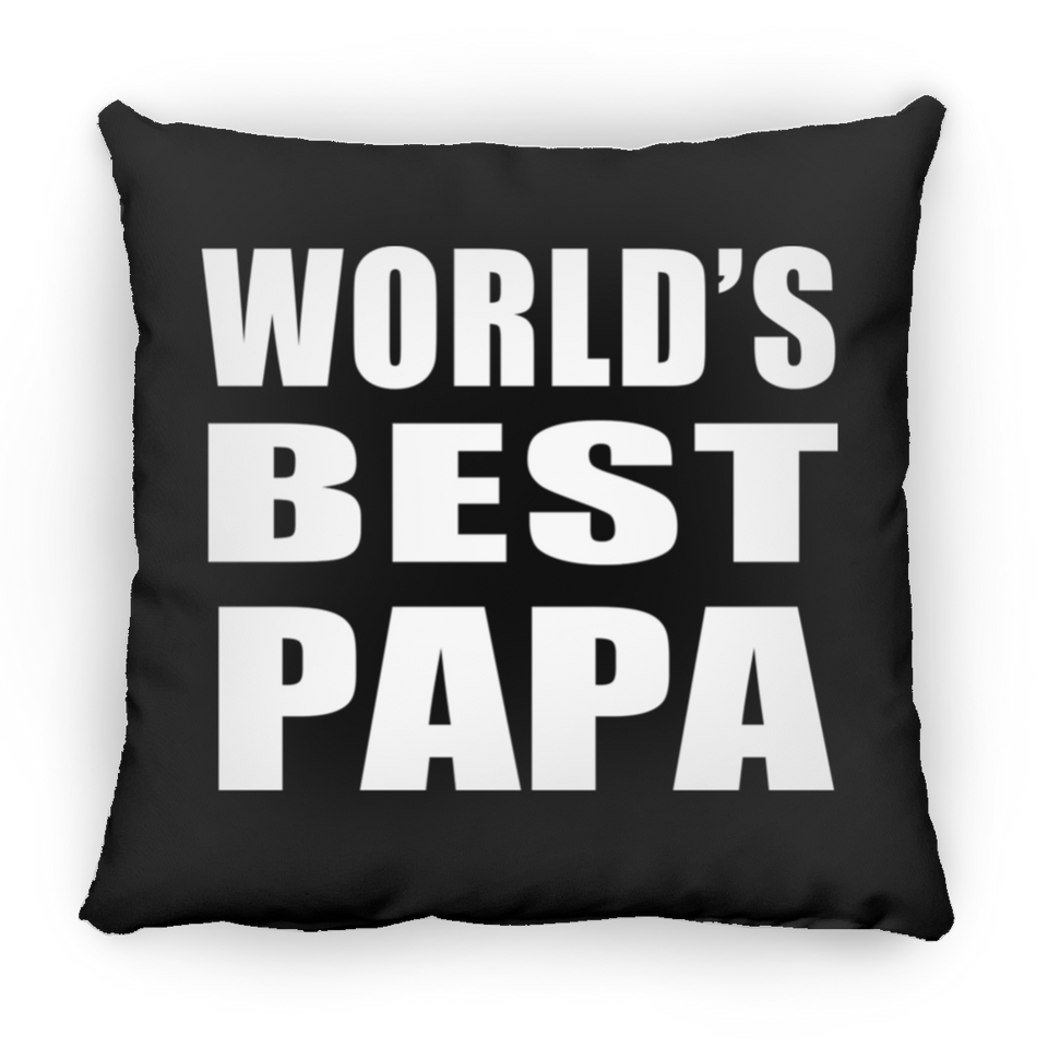 World's Best Papa - Throw Pillow Black