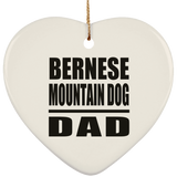 Bernese Mountain Dog Dad - Heart Ornament