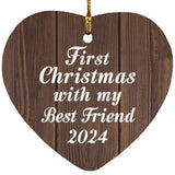 First Christmas With My Best Friend 2024 - Heart Ornament D