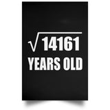 119th Birthday Square Root of 14161 Years Old - Poster Portrait
