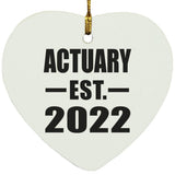 Actuary Established EST. 2022 - Heart Ornament