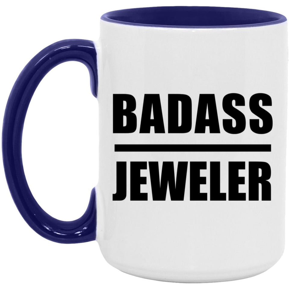 Badass Jeweler - 15oz Accent Mug Purple