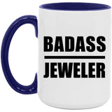 Badass Jeweler - 15oz Accent Mug Purple