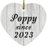 Poppy Since 2023 - Heart Ornament F