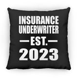 Insurance Underwriter Established EST. 2023 - Throw Pillow Black