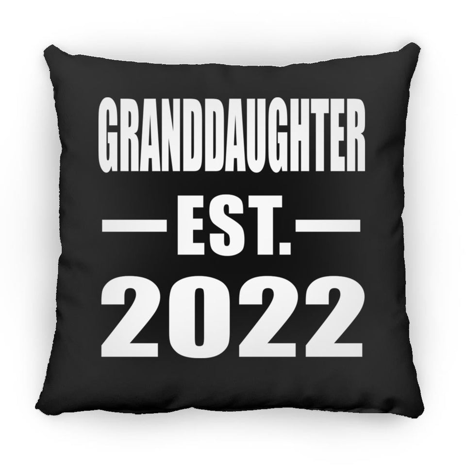 Granddaughter Established EST. 2022 - Throw Pillow Black