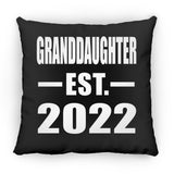 Granddaughter Established EST. 2022 - Throw Pillow Black