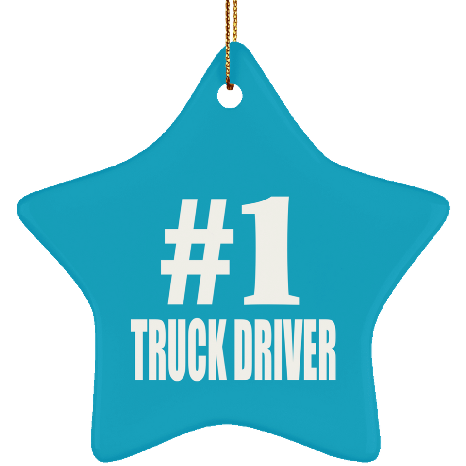 Number One #1 Truck Driver - Star Ornament
