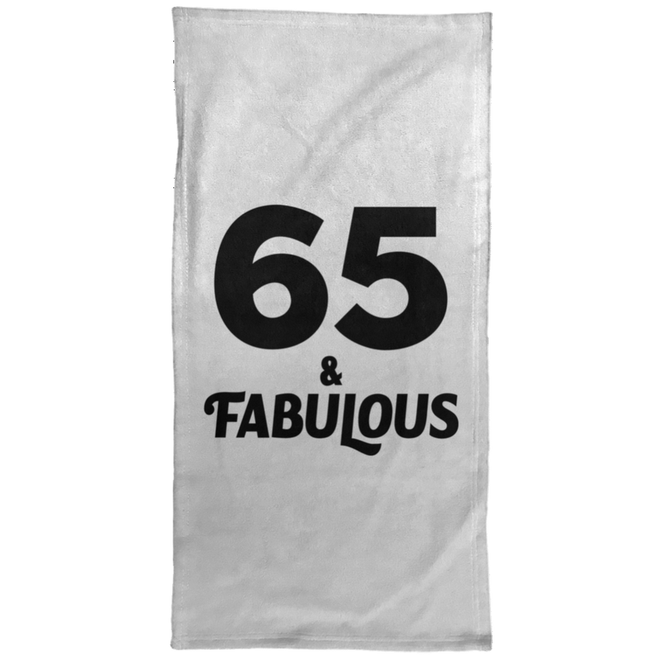 65th Birthday 65 & Fabulous - Hand Towel