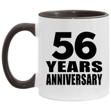 56th Anniversary 56 Years - 11oz Accent Mug Black