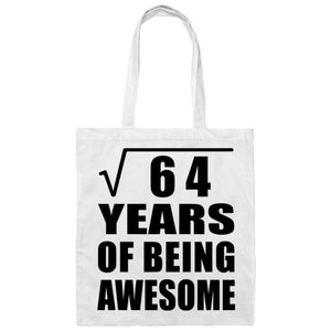 8th Birthday Square Root of 64 Years of Being Awesome - Tote Bag White