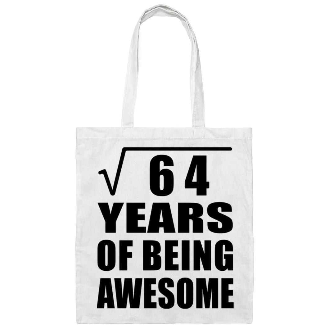 8th Birthday Square Root of 64 Years of Being Awesome - Tote Bag White