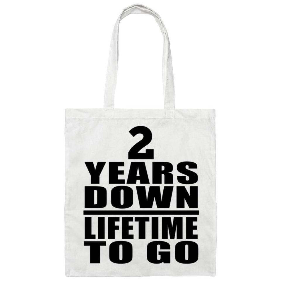 2nd Anniversary 2 Years Down Lifetime To Go - Tote Bag White