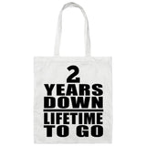 2nd Anniversary 2 Years Down Lifetime To Go - Tote Bag White