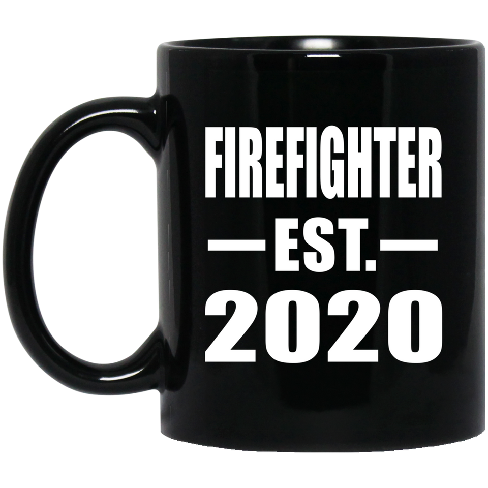 Firefighter Established EST. 2020 - 11oz Coffee Mug Black