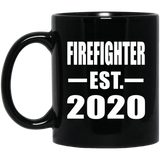 Firefighter Established EST. 2020 - 11oz Coffee Mug Black