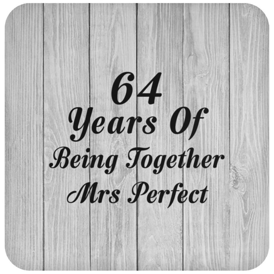64th Anniversary 64 Years Of Being Mrs Perfect - Drink Coaster F