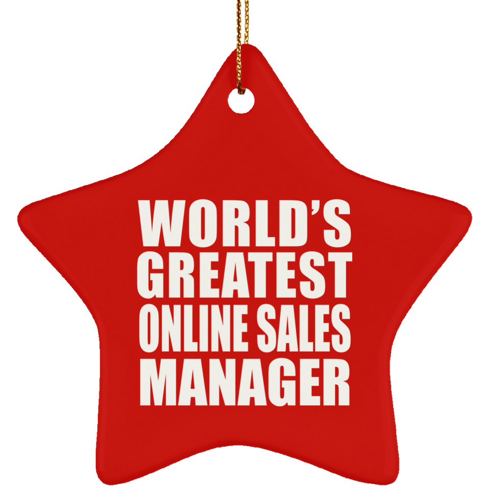 World's Greatest Online Sales Manager - Star Ornament