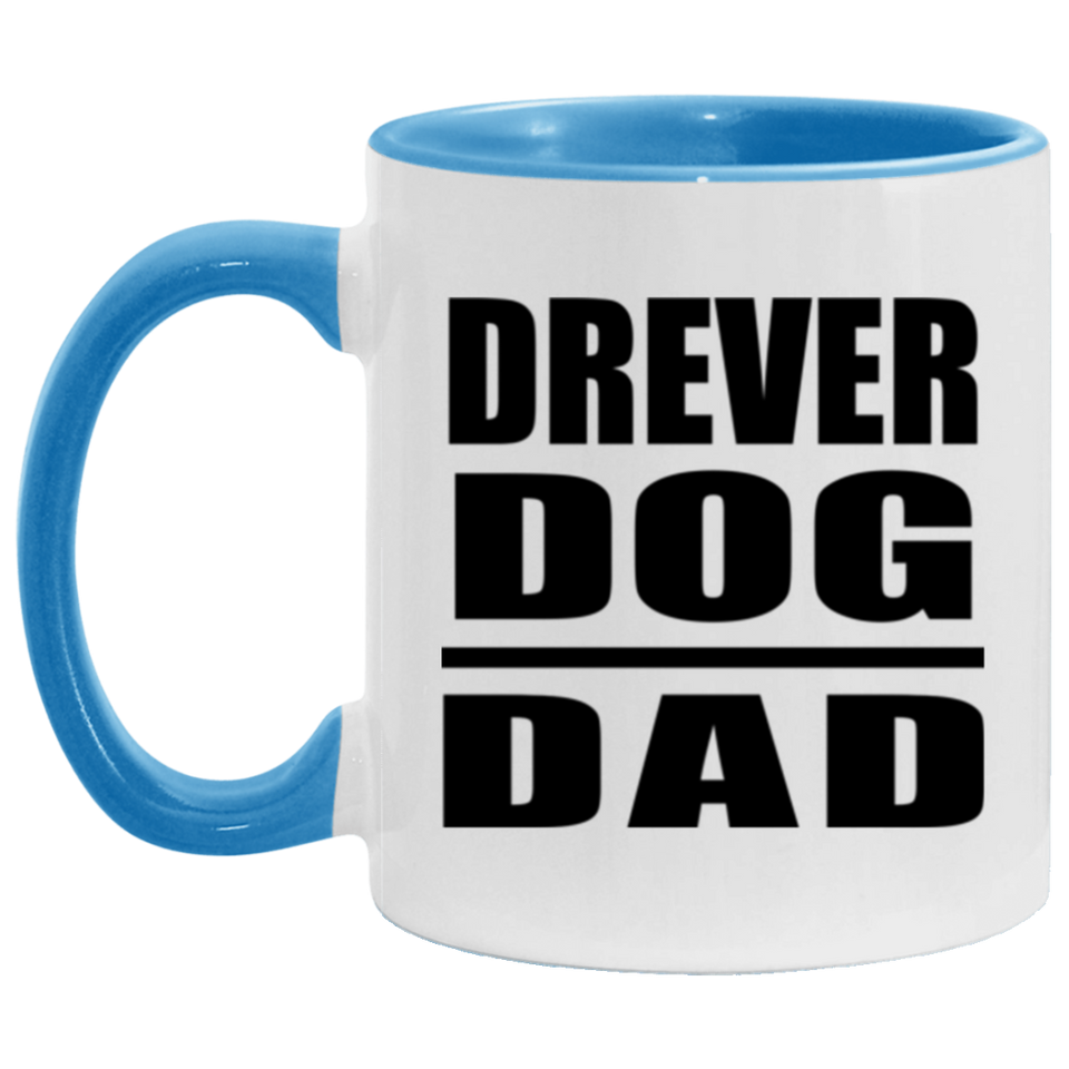Drever Dog Dad - 11oz Accent Mug Blue