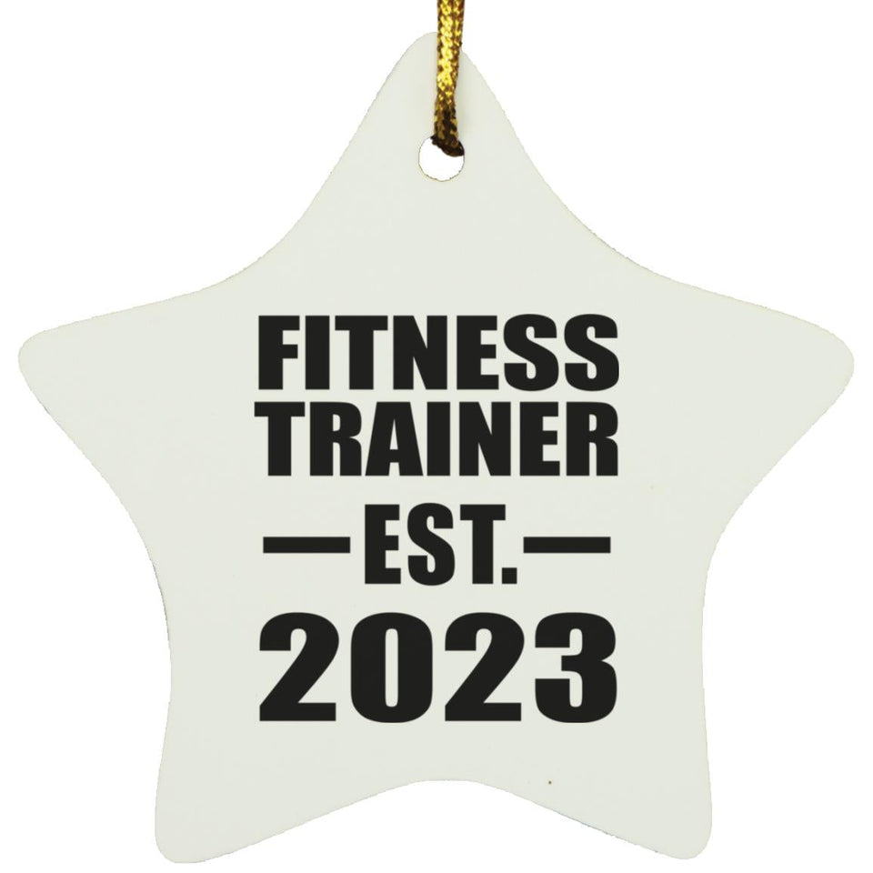 Fitness Trainer Established EST. 2023 - Star Ornament