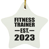 Fitness Trainer Established EST. 2023 - Star Ornament