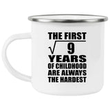 3rd Birthday Square Root of 9 Years of Childhood - 12oz Camping Mug