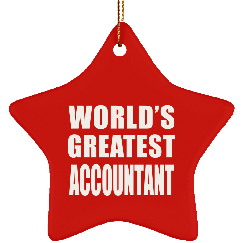 World's Greatest Accountant - Star Ornament