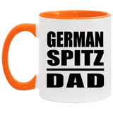 German Spitz Dad - 11oz Accent Mug Orange