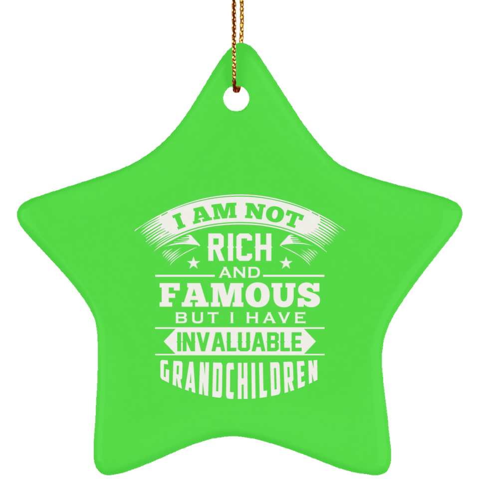 I Am Not Rich & Famous, But I Have Invaluable Grandchildren - Star Ornament