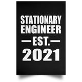 Stationary Engineer Established EST. 2021 - Poster Portrait