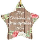 First Christmas As Grandfather 2024 - Star Ornament B