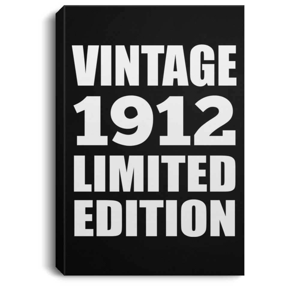 112th Birthday Vintage 1912 Limited Edition - Canvas Portrait