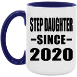 Step Daughter Since 2020 - 15oz Accent Mug Purple