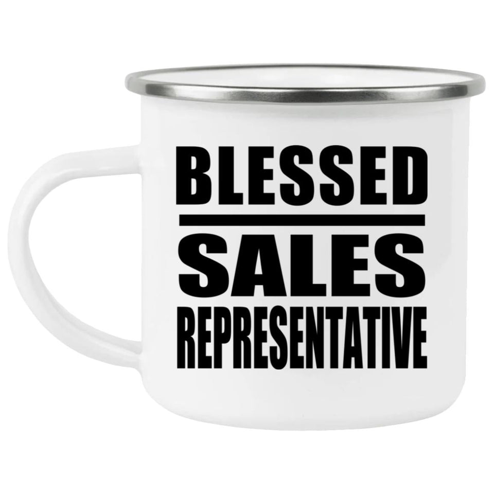 Blessed Sales Representative - 12oz Camping Mug