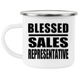 Blessed Sales Representative - 12oz Camping Mug