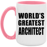 World's Greatest Architect - 15oz Accent Mug Pink