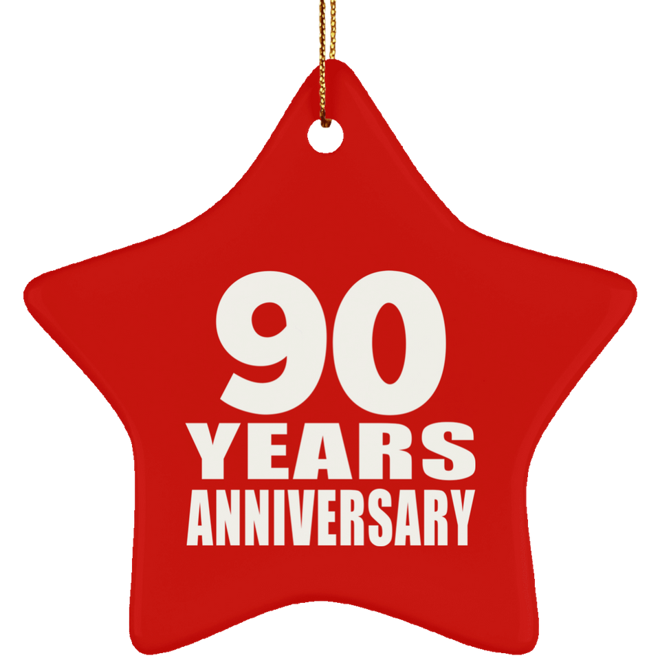 90th Anniversary 90 Years - Star Ornament