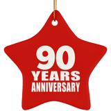 90th Anniversary 90 Years - Star Ornament
