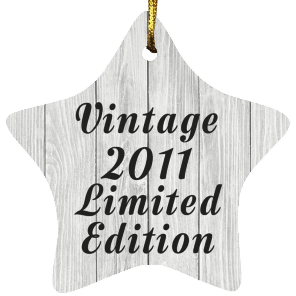 13th Birthday Vintage 2011 Limited Edition - Star Ornament F