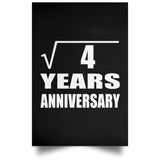 2nd Anniversary Square Root of 4 Years Anniversary - Poster Portrait
