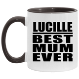 Lucille Best Mum Ever - 11oz Accent Mug Black