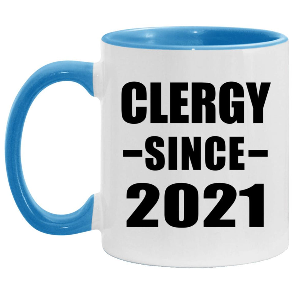 Clergy Since 2021 - 11oz Accent Mug Blue