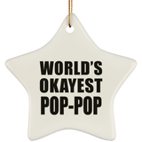 World's Okayest Pop-Pop - Star Ornament