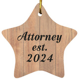 Attorney Established Est. 2024 - Star Ornament C
