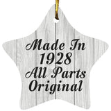 96th Birthday Made In 1928 All Parts Original - Star Ornament F