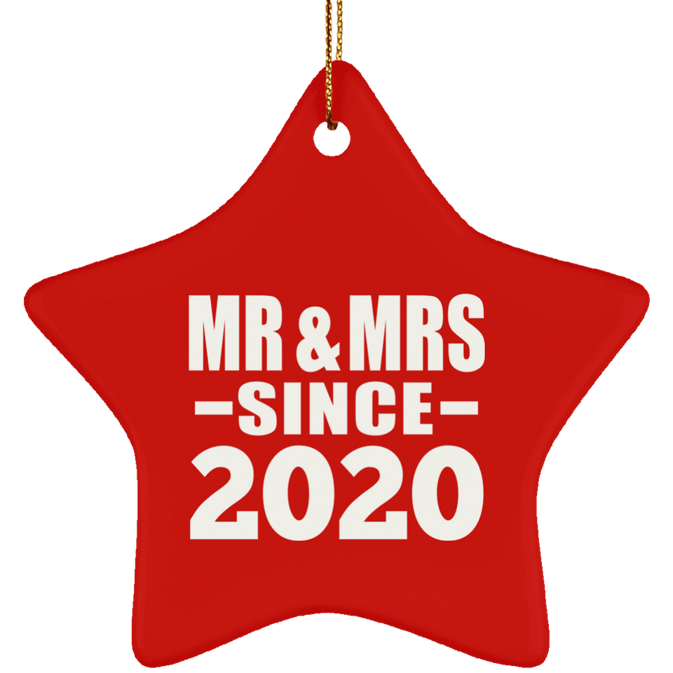 4th Anniversary Mr & Mrs Since 2020 - Star Ornament