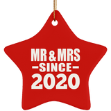 4th Anniversary Mr & Mrs Since 2020 - Star Ornament